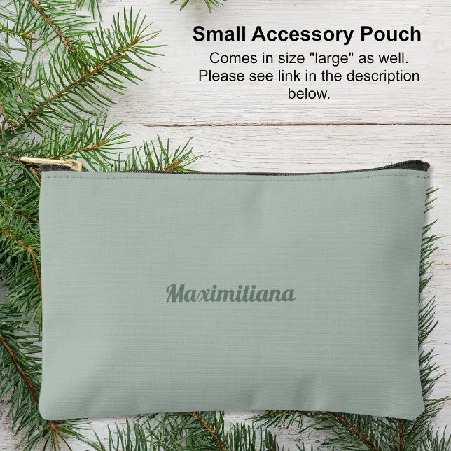 Verde - Bolsa para accesorios pequeña y sólida (Small Accessory Pouch - Green - Solid by Leapfroglisics Shop)