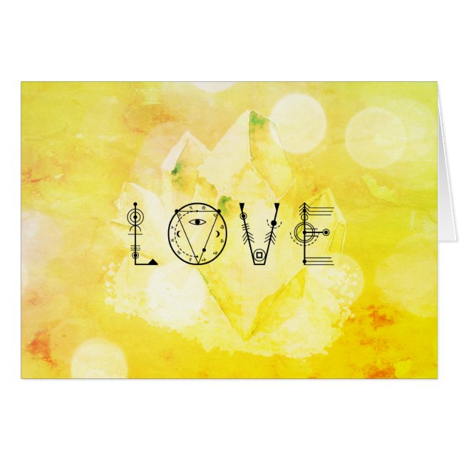 Verde brillante del oro amarillo del AMOR del *~* (Anverso (Horizontal))