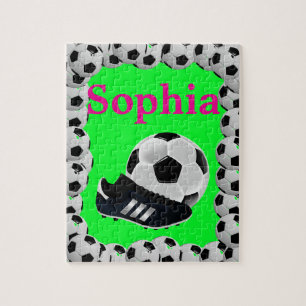 Verde brillante del rompecabezas del fútbol
