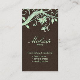 Verde Brown de la flor de la tarjeta de visita del