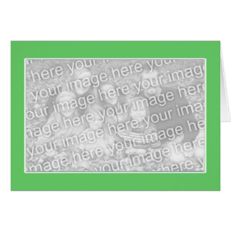 Verde claro con borde blanco para tarjeta de foto