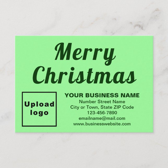 Verde claro | Navidad | Tarjeta de saludo plana pe (Anverso)