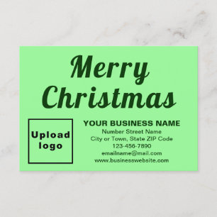 Verde claro   Navidad   Tarjeta de saludo plana pe