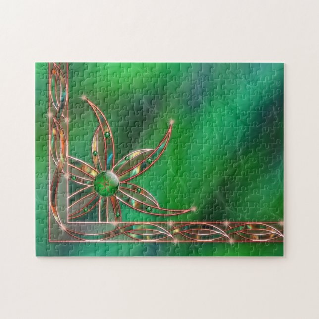 Verde como el rompecabezas de la hierba (Horizontal)