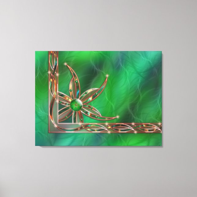 Verde como la impresión de lienzo de hierba (Anverso)