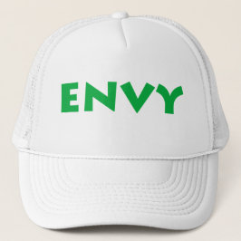 Verde con el gorra del camionero de la envidia