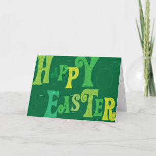 Verde cristiano Pascua feliz del ~ de la tarjeta