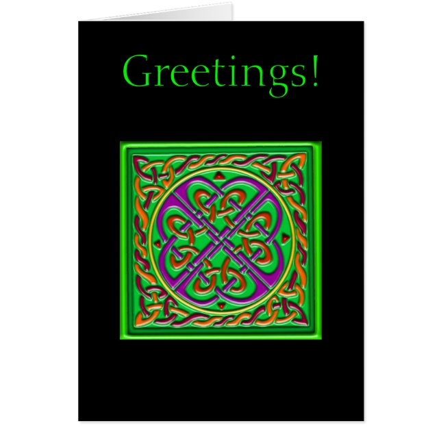 Verde cuadrado céltico (Frente)