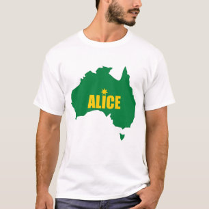 Verde de Alice Springs y camiseta del mapa del oro