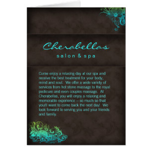 Verde de azules turquesas del folleto del