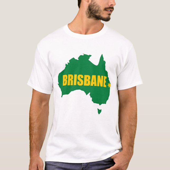 Verde de Brisbane y camiseta del mapa del oro (Anverso)