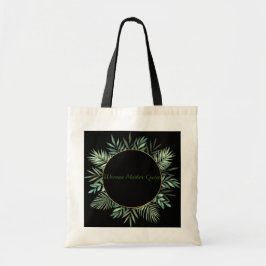 VERDE DE FLORES CON BOLSA DE TOTE DE DEDICACIÓN