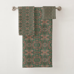 Verde de hoja de otoño bohemio patrón continuo