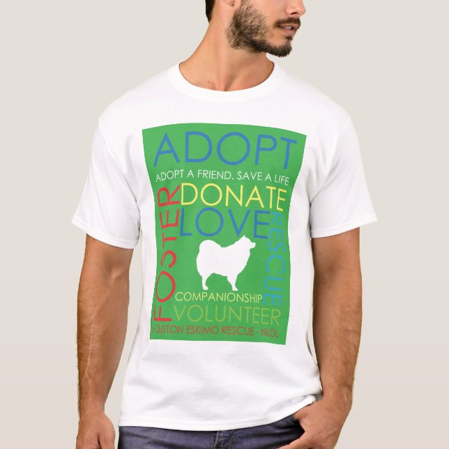 Verde de la camisa del diseño del rescate de Eskie (Anverso)