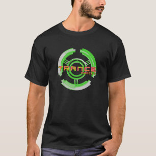 verde de la camiseta del adicto al trance