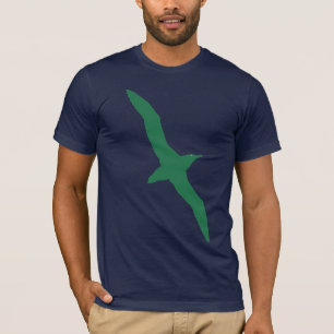 Verde de la camiseta del pájaro del albatros