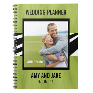 Verde de la cebra de la foto del cuaderno del plan