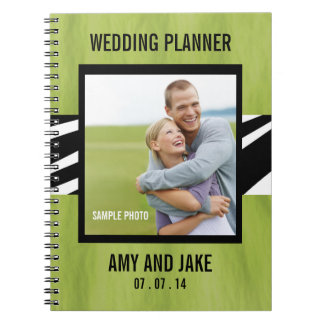 Verde de la cebra de la foto del cuaderno del plan