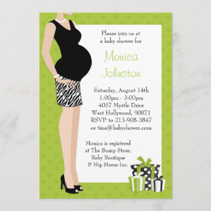 Verde de la invitación de Baby Shower con el