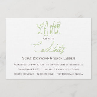 Verde de las invitaciones el | del cóctel de la