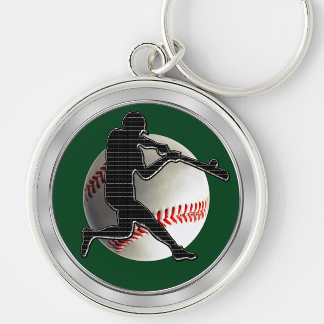 Verde de los llaveros del béisbol de Techno o su (Frente)