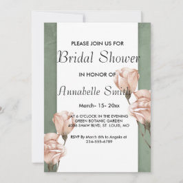 verde de moda Bridal Shower Invitación