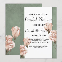 verde de moda Bridal Shower Invitación