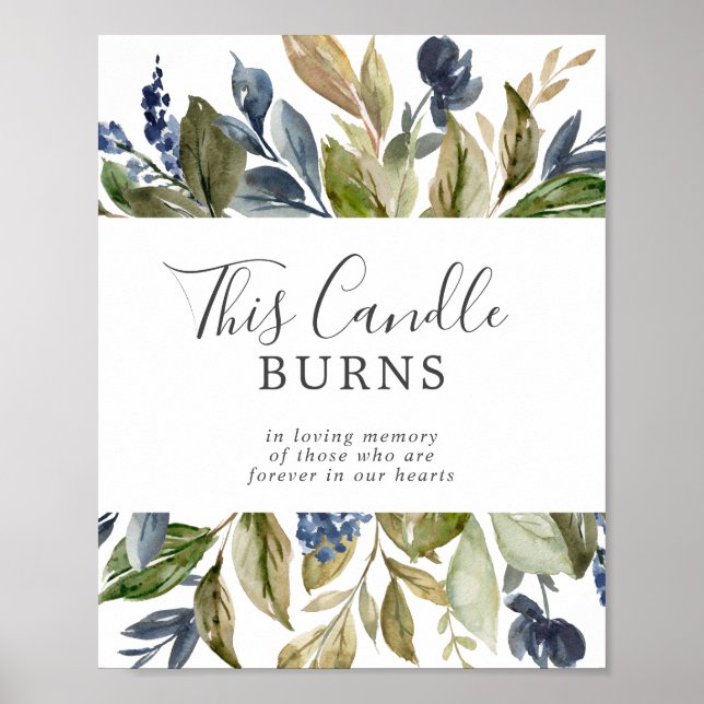 Verde de otoño esta vela arde señal conmemorativa (Frente)