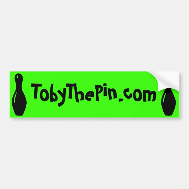 Verde de TobyThePin.com de la pegatina para el (Frente)