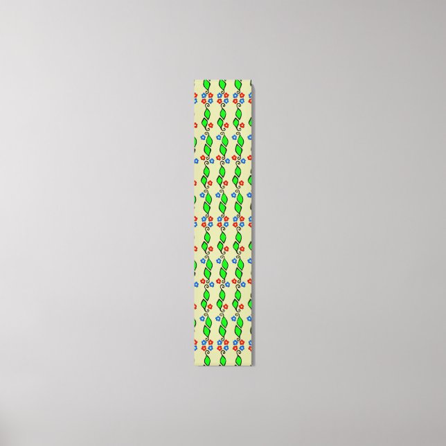 Verde deja flores pequeñas Acento delgado de arte  (Anverso)