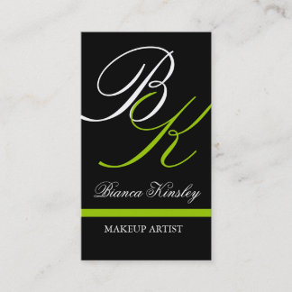 Verde del artista de maquillaje de las tarjetas de