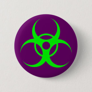 Verde del Biohazard en el botón púrpura