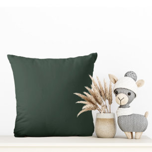 Verde del bosque muy oscuro - Cojín decorativo