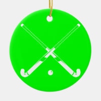 Verde del ornamento de la silueta del hockey