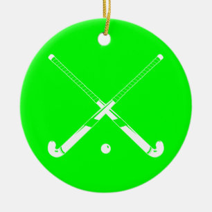 Verde del ornamento w/Name del hockey hierba