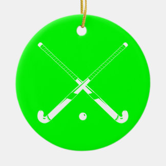 Verde del ornamento w/Name del hockey hierba