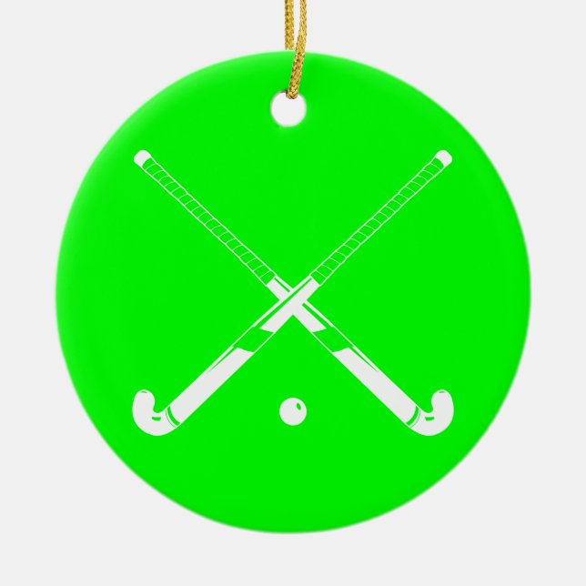 Verde del ornamento w/Name del hockey hierba (Frente)