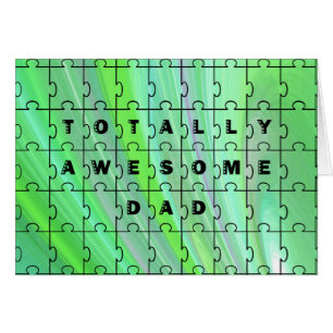 Verde del rompecabezas del papá totalmente alucina