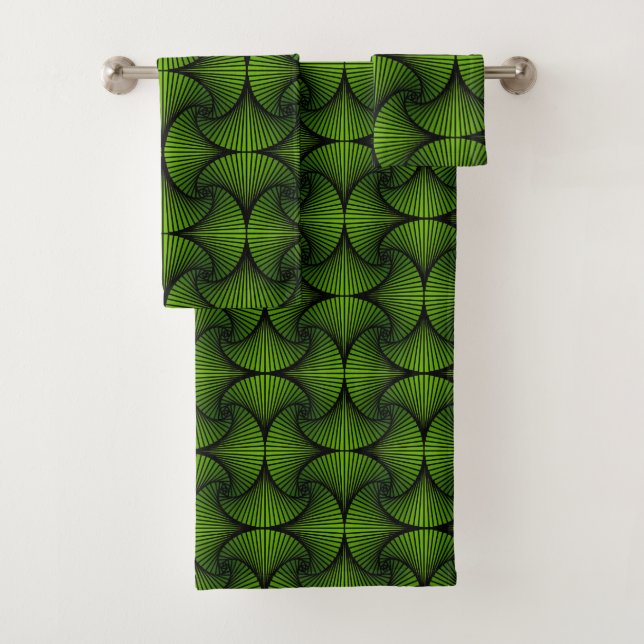Verde del ventilador de vieira 3D geométrico gráfi (In situ)