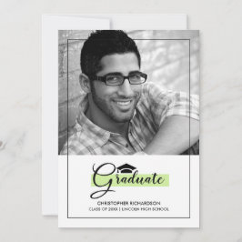 Verde elegante | Tarjetas fotográficas de Black Gr