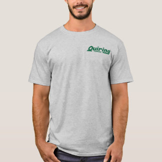 "Verde en" la camiseta gris