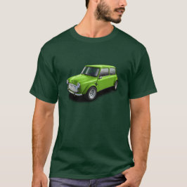 Verde en la mini camiseta clásica verde del coche