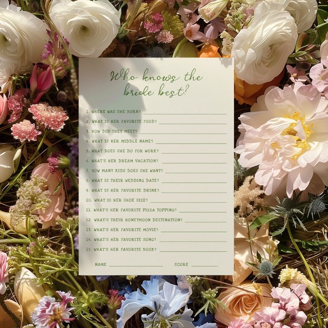 Verde escrito a mano Quién conoce la mejor tarjeta (Subido por el creador)