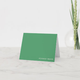 Verde Esmeralda Retro Minimalista Nombre Personali