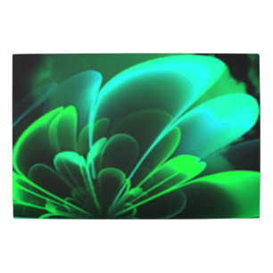 Verde estilizado de la flor del arte metalizado de