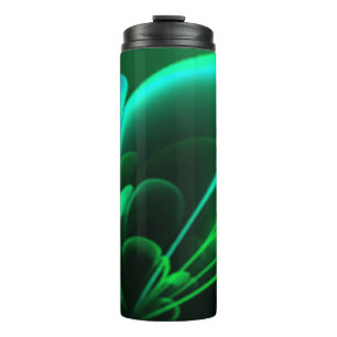 Verde estilizado de la flor del vaso termal medio