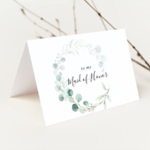 Verde Estival Eucalipto Agradecimiento Bridal Part