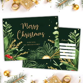 Verde Feliz Navidad Elegante verde moderno