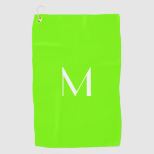 verde fluorescente - toalla de golf en monograma a