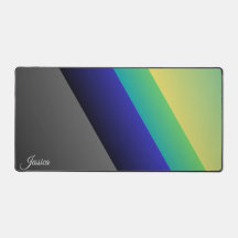 Verde gris azul Abstracto Escritorio Mat, tapete d